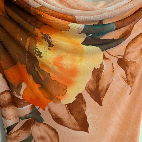 AFRM Holden One-Shoulder Dress Women's Asymmetric Neck Snake Bloom Size M - Picture 4 of 11